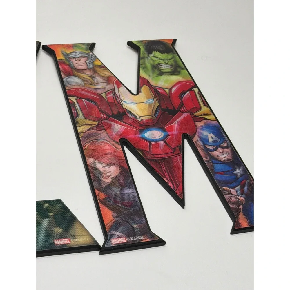 Marvel DC Comics Wall Art Letters JIM Joker Hulk Avengers Superhero Decor‎